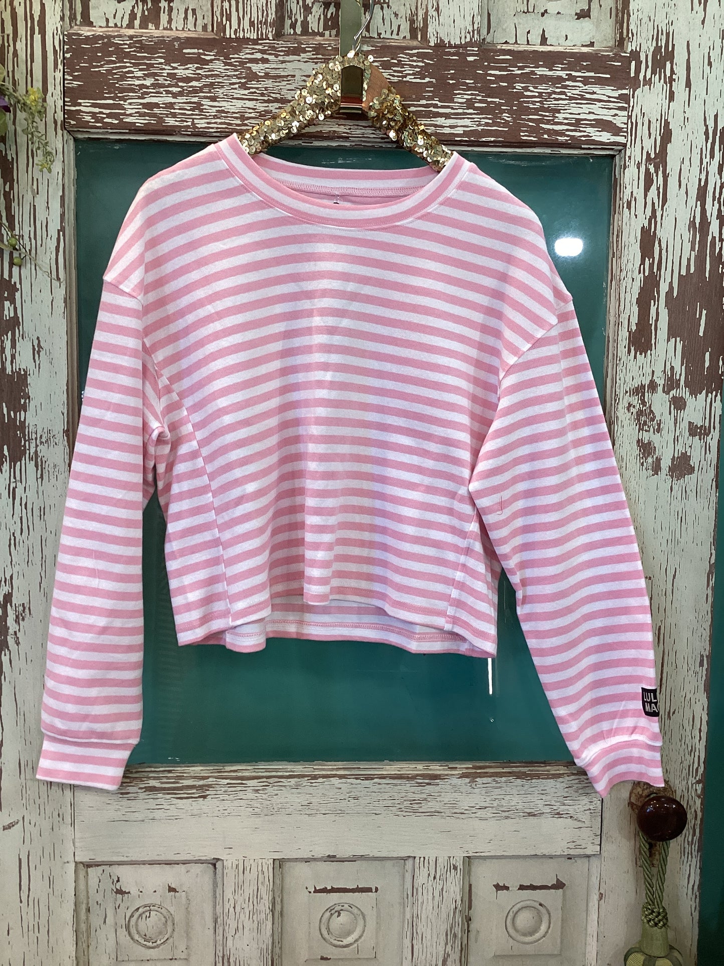Pink Striped LULU MAC Top