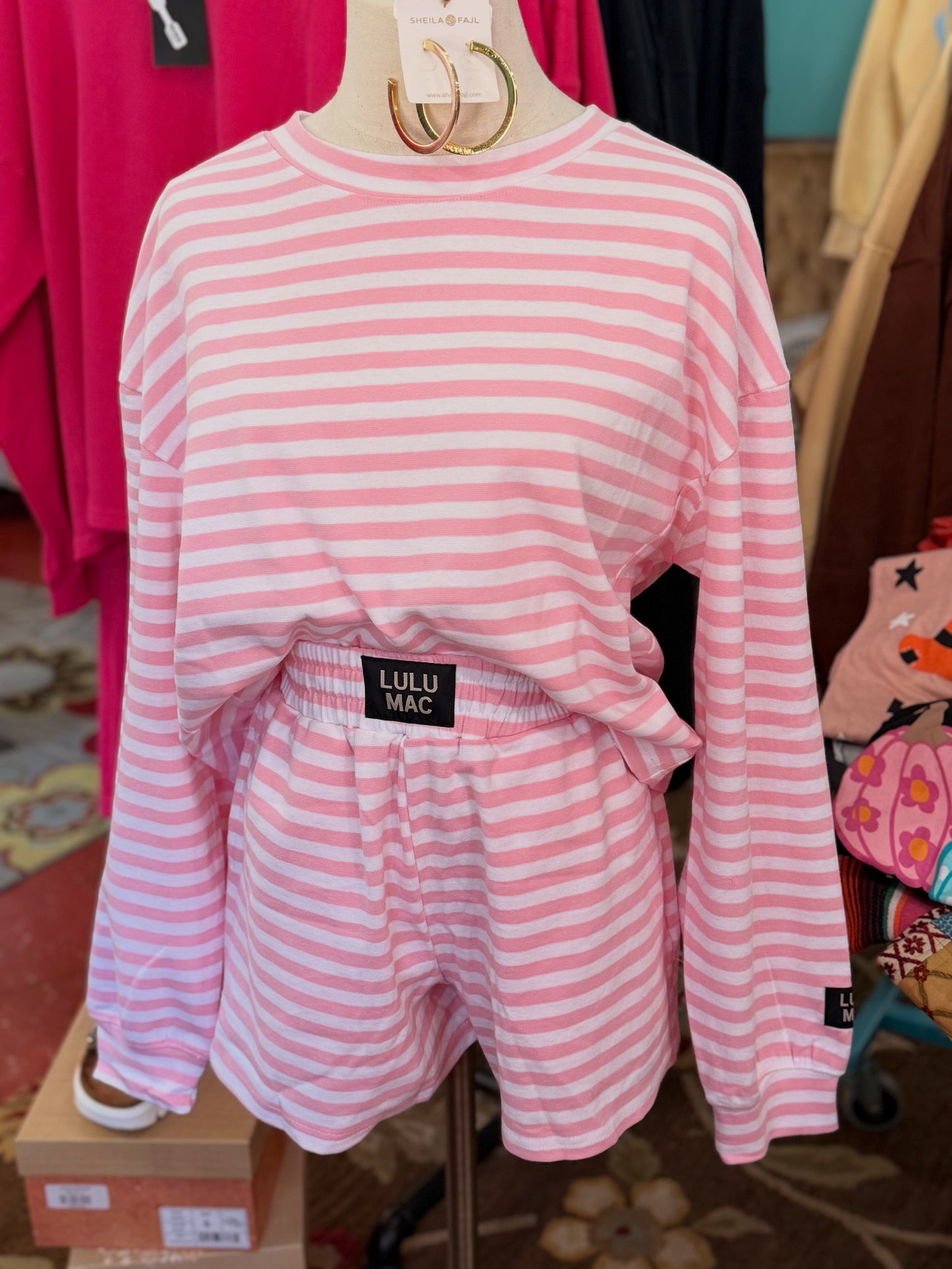 Pink Striped LULU MAC Top