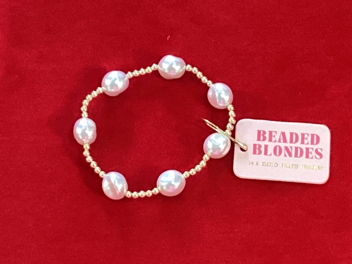 Sadie Pearl Bracelet in Gold