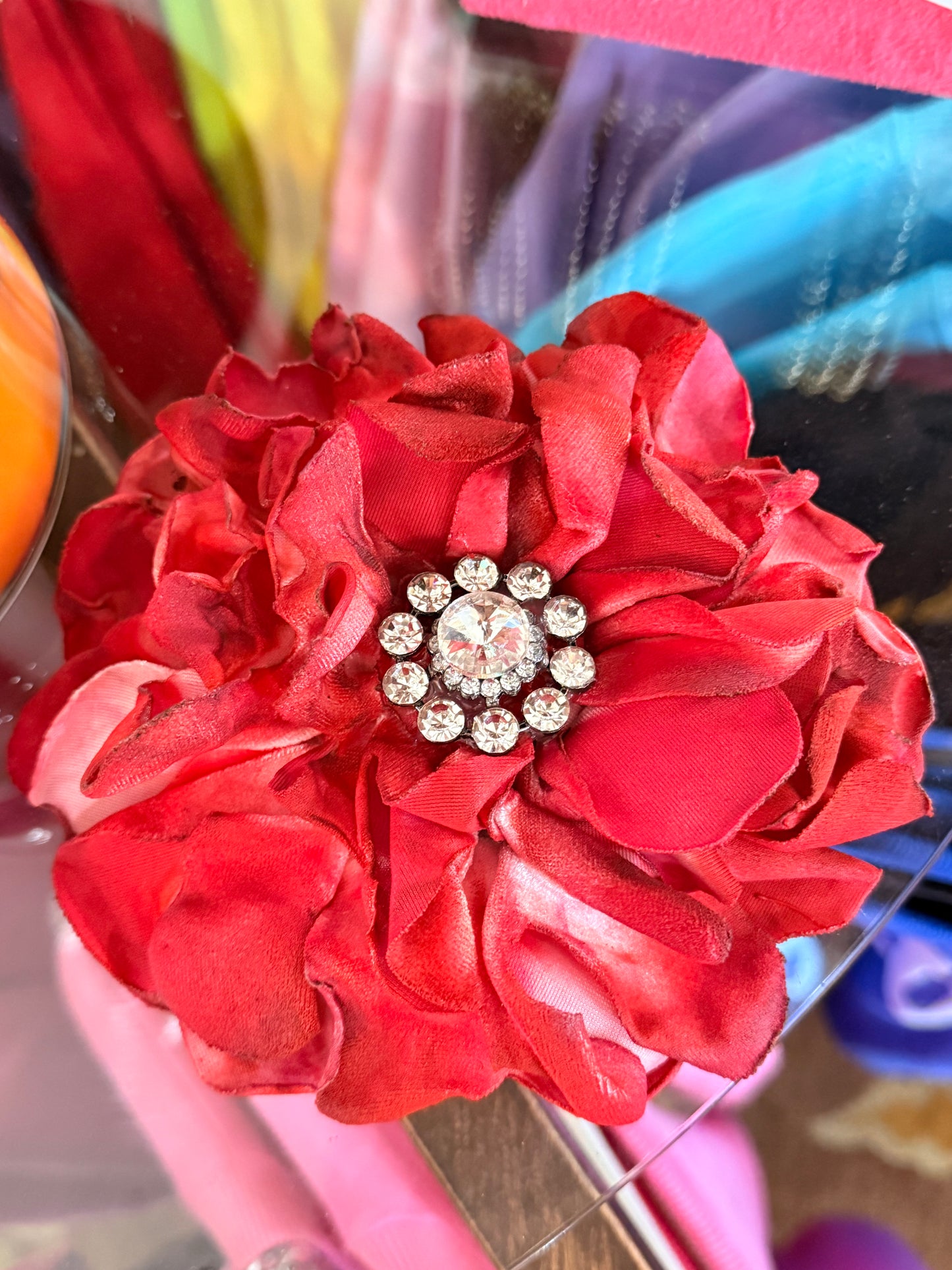Red Flower Pin