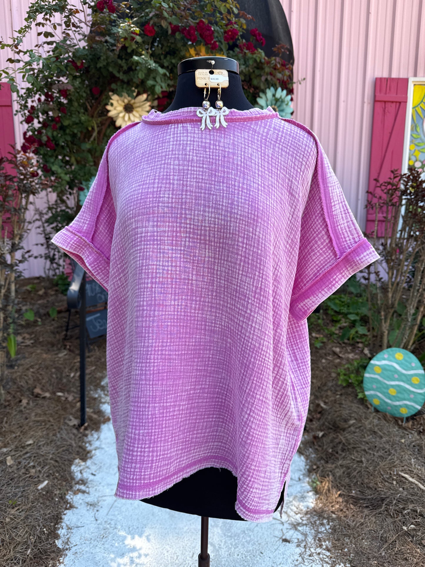 The Dana Top in Hot Pink
