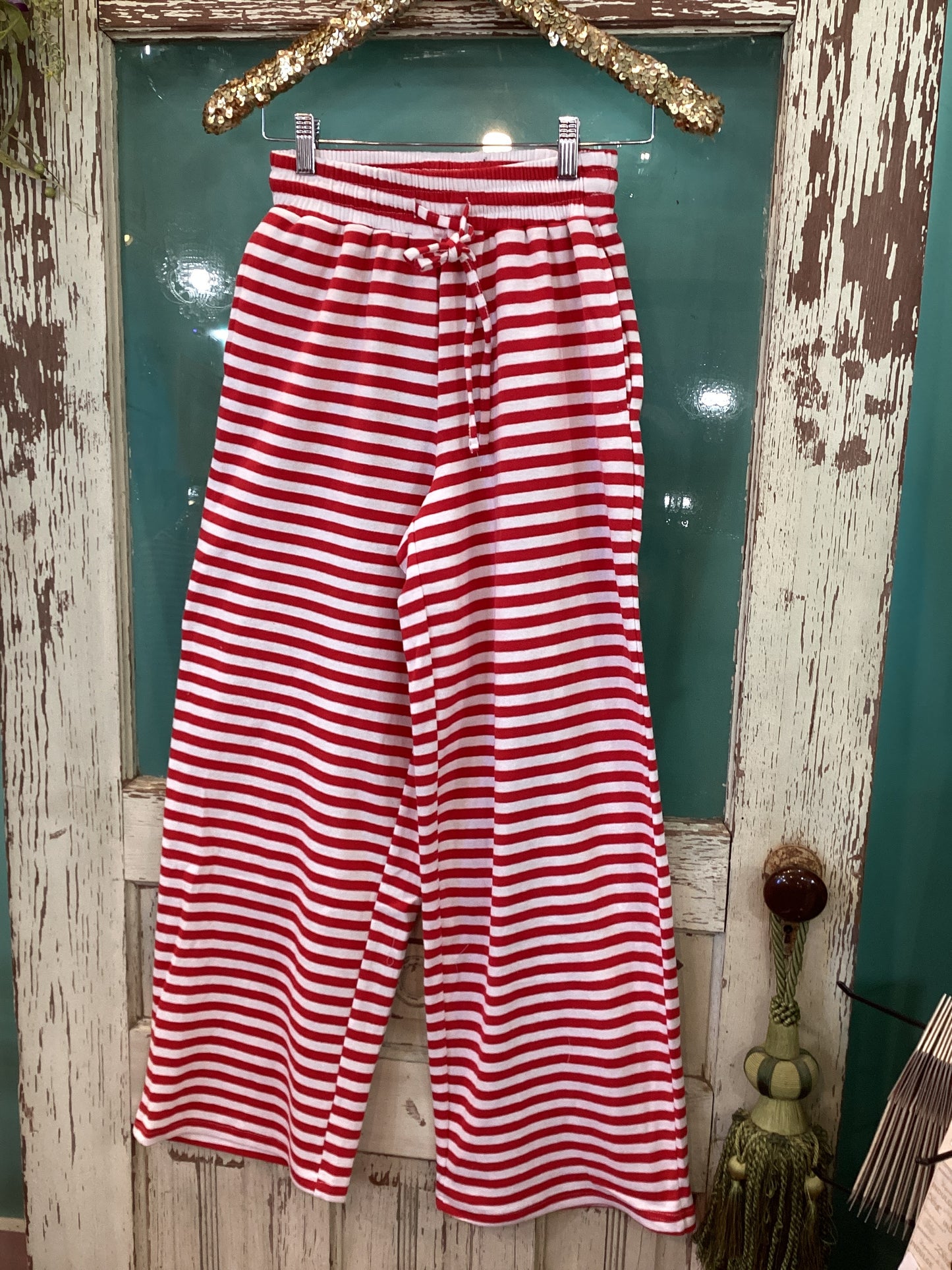 Red Striped LULU MAC PANTS