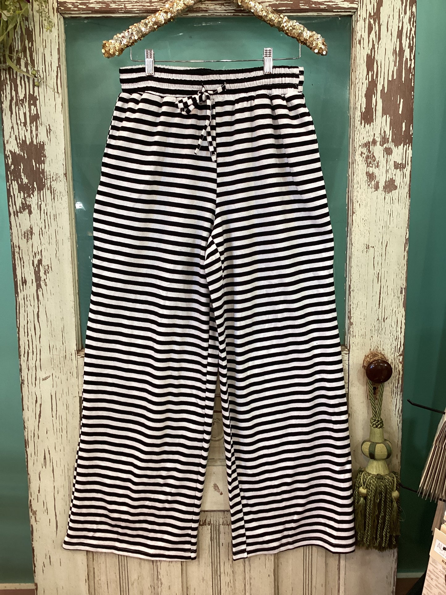 Black Striped LULU MAC PANTS
