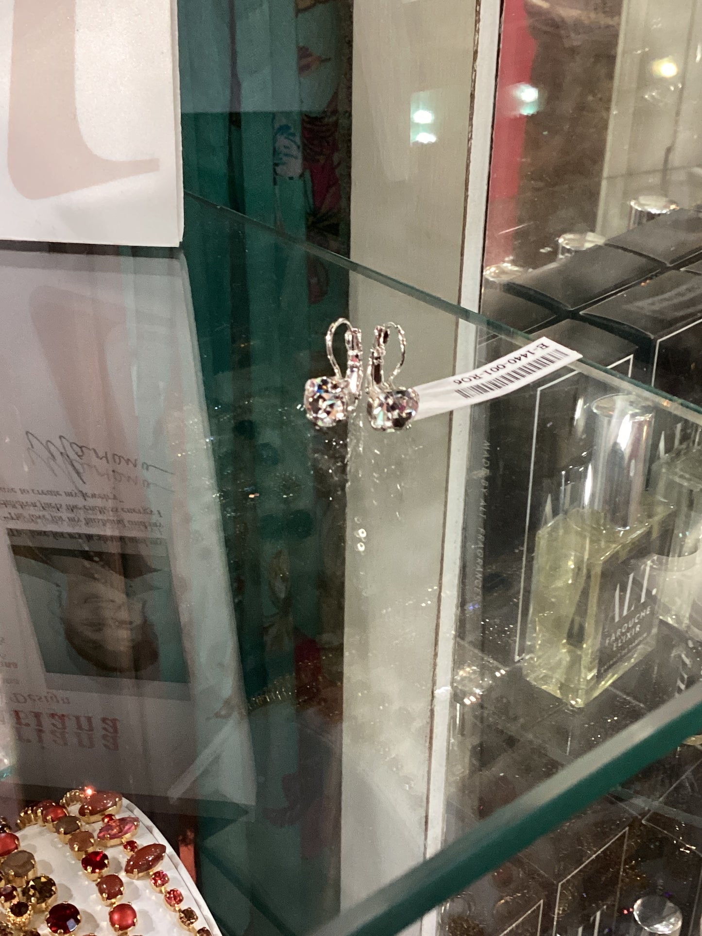 Crystal Lever Back Earrings