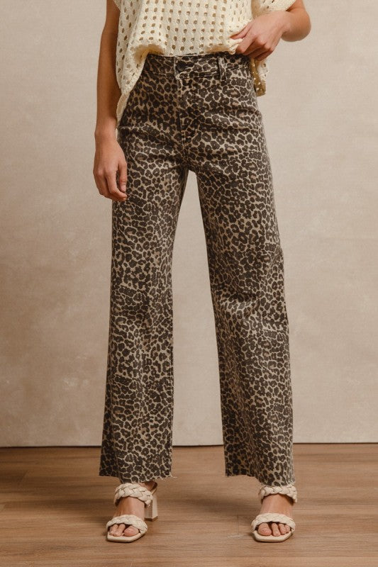 The Sutton Leopard Denim Jeans
