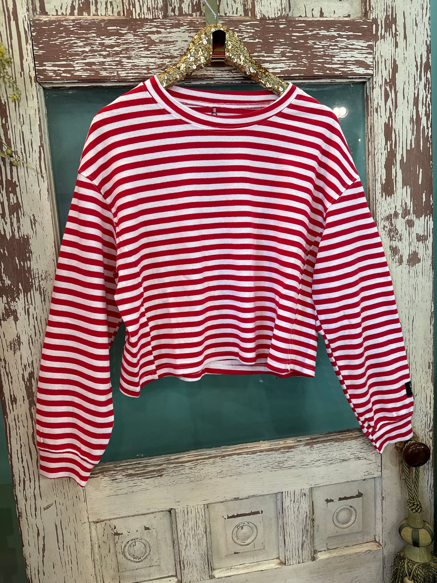 LuLu MAC Red Striped Top