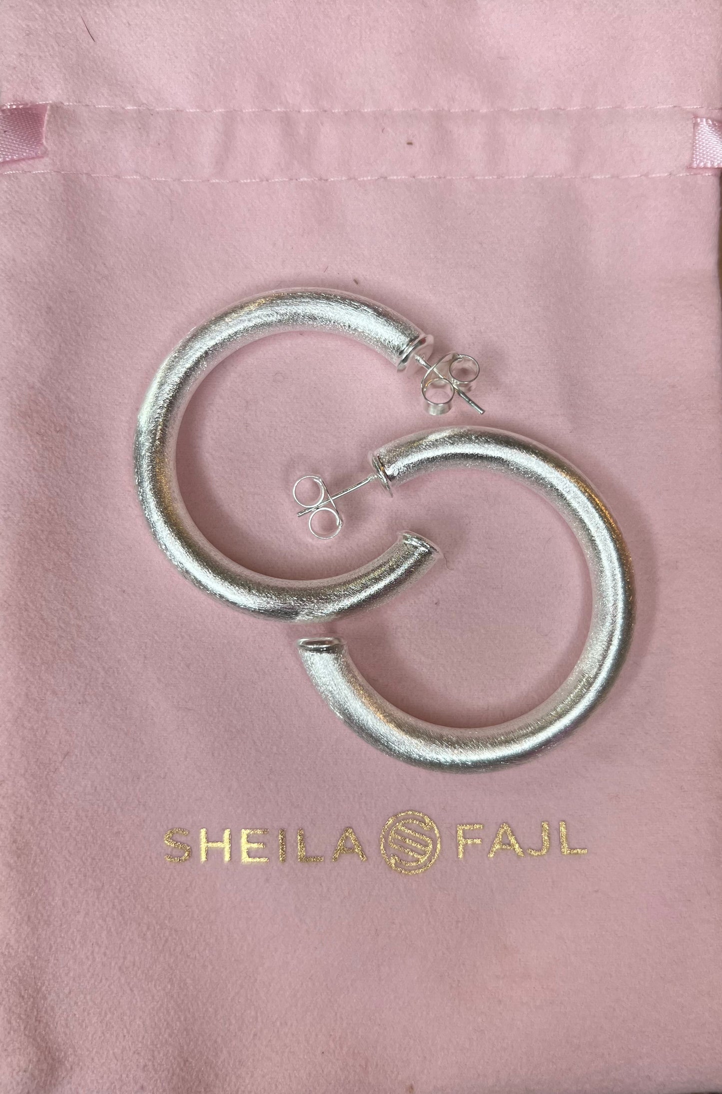Chantel Hoops in Silver