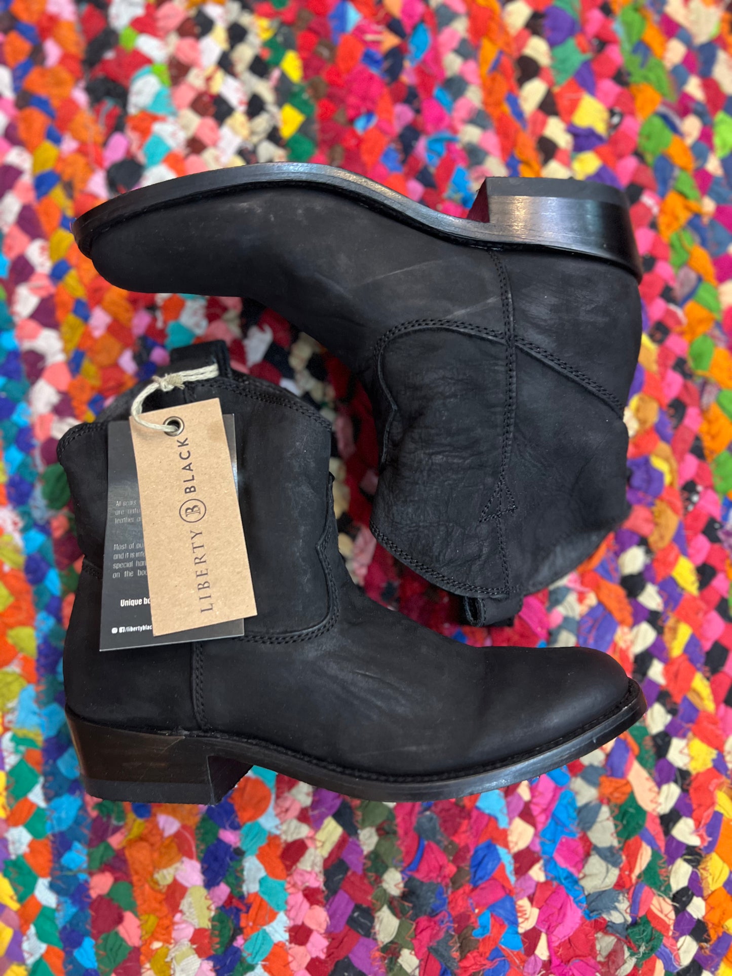 Liberty Black Suede in Black