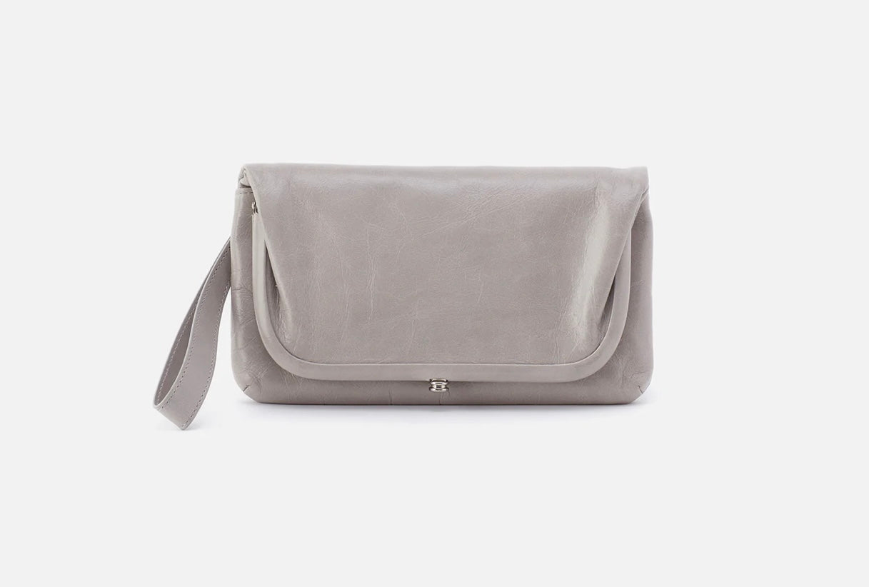 The Lauren Wristlet in Light Grey