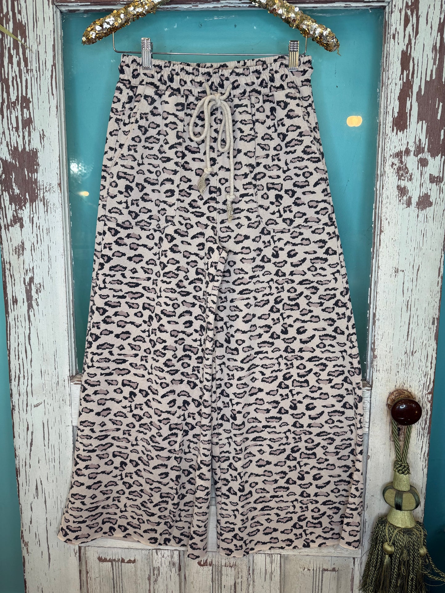 Something Leopard Drawstring Comfy Pants
