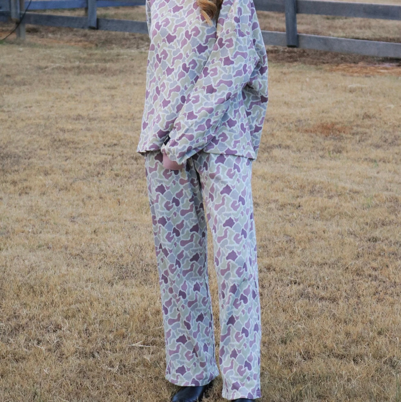 LULU MAC Waffle Pants in CAMO