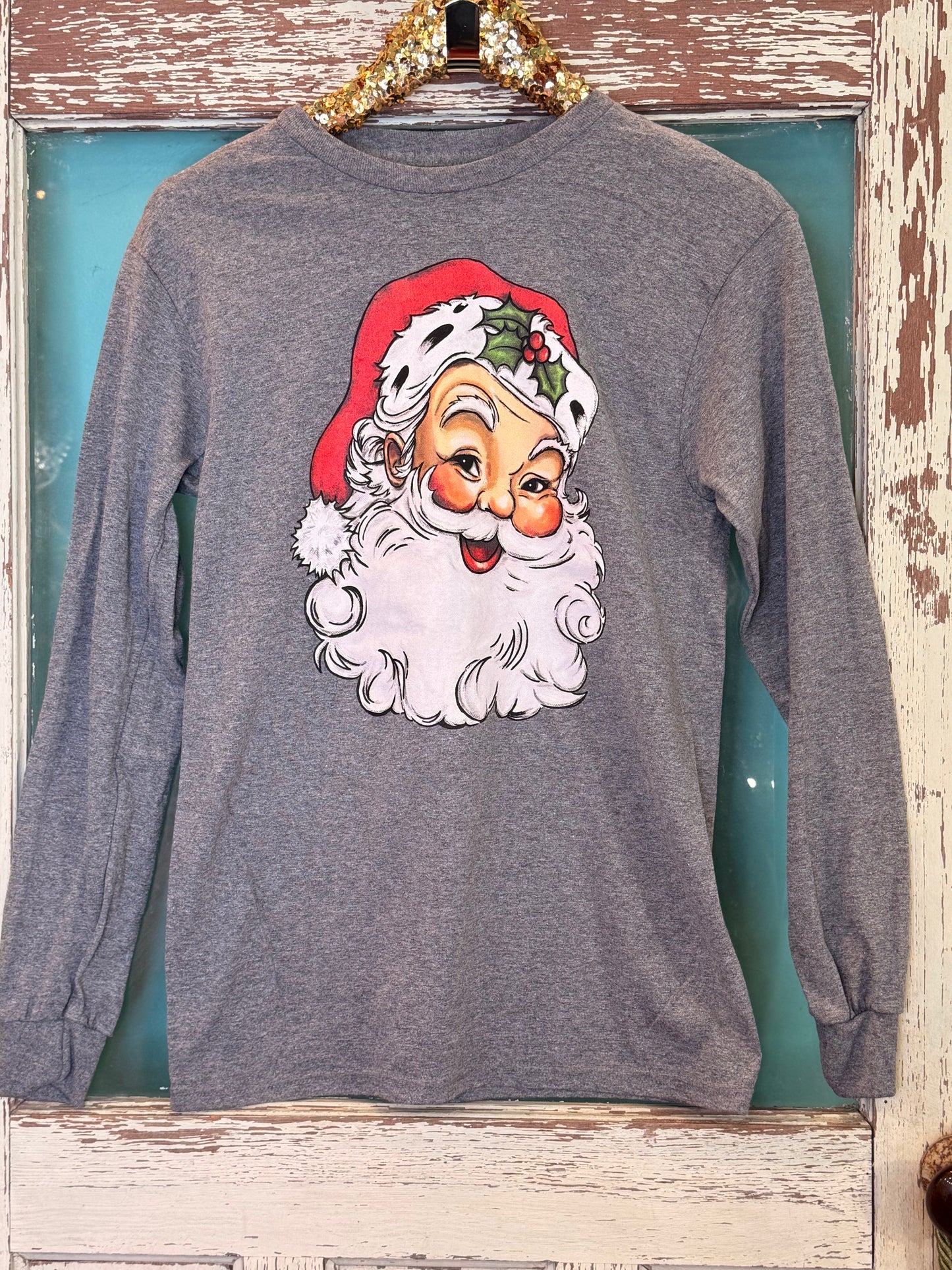 LuLu MAC Girly Girl Santa Long Sleeve T-Shirt