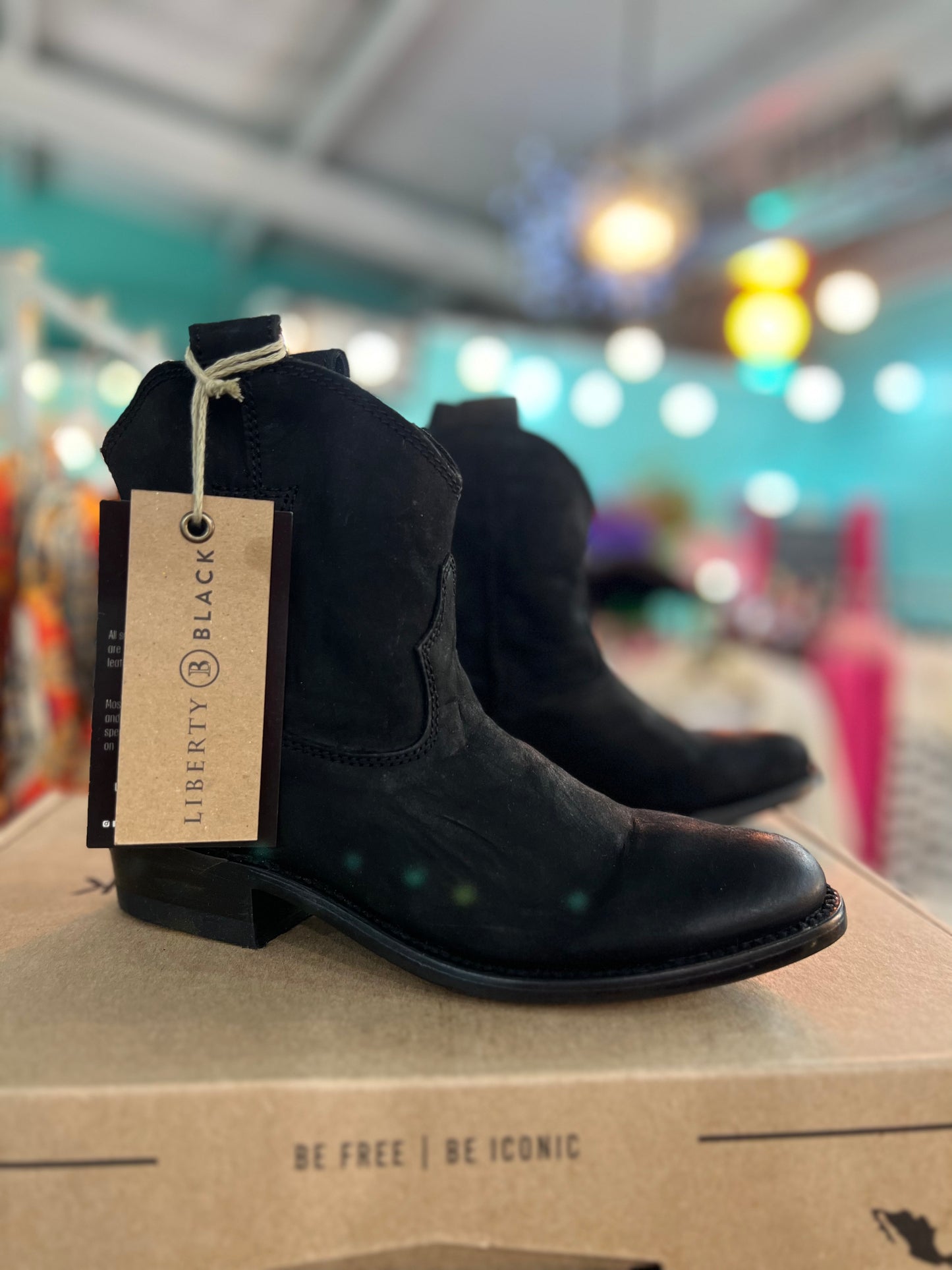 Liberty Black Suede in Black