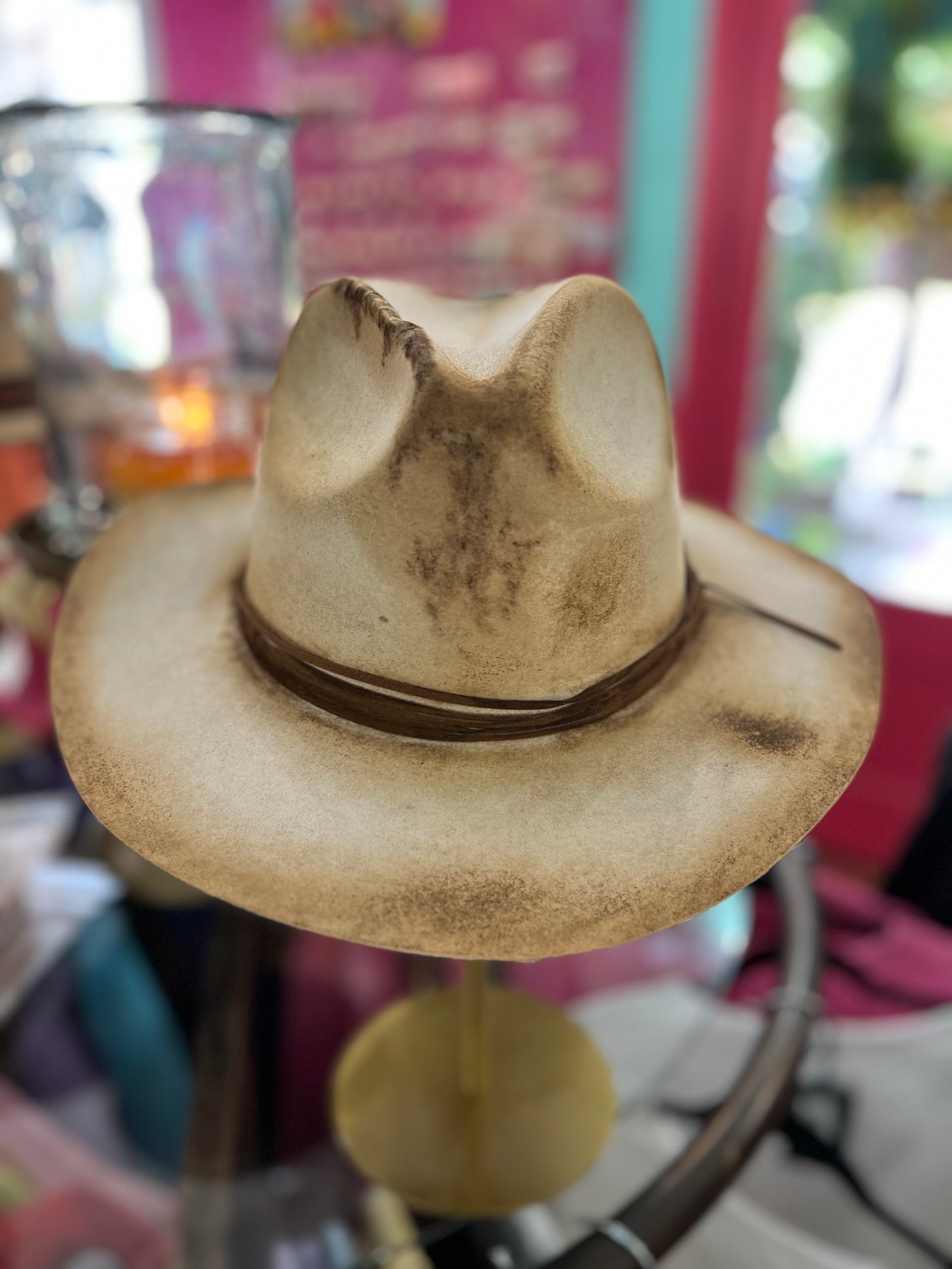 Pops Distressed Fedora