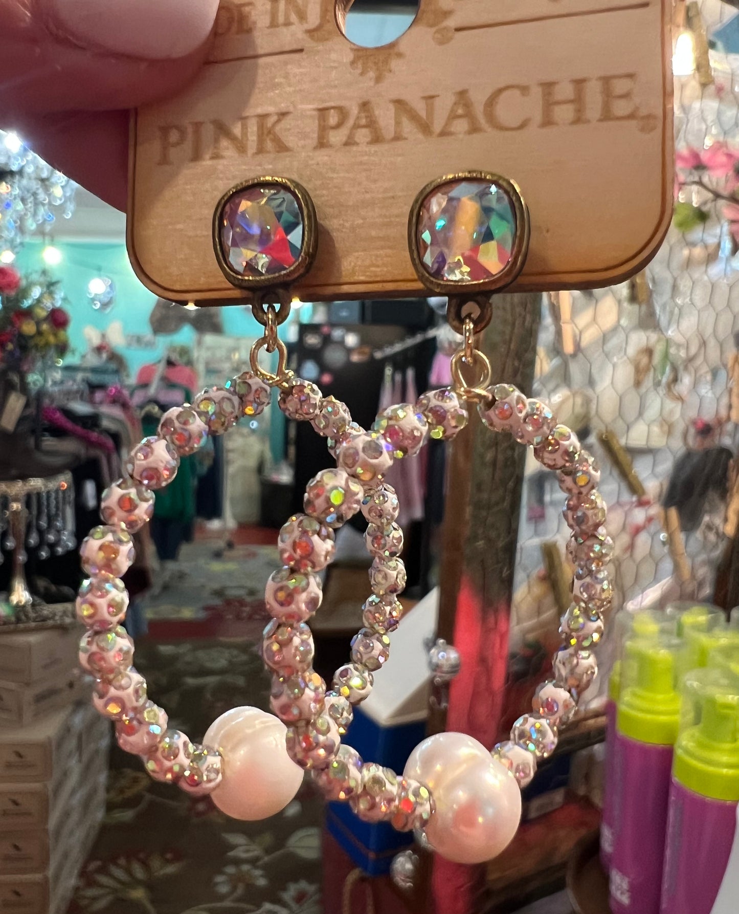 Crystal Hoop with Pearl