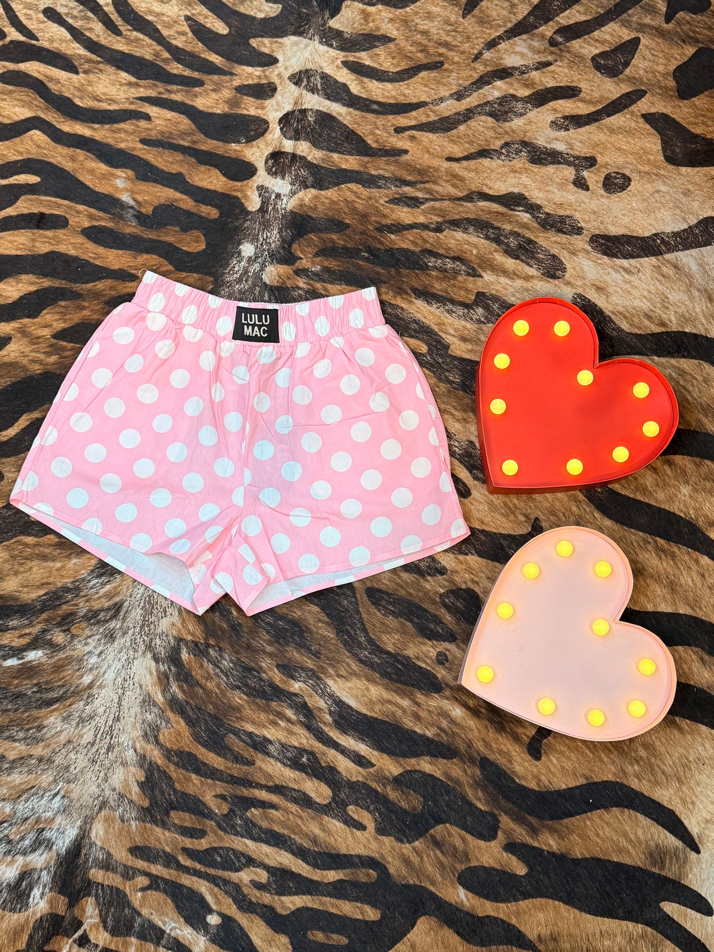 Pink Polka Dot LuLu Mac Shorts