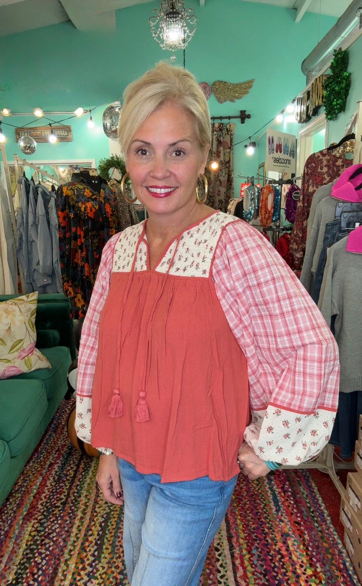 La Te Da Smocked Top