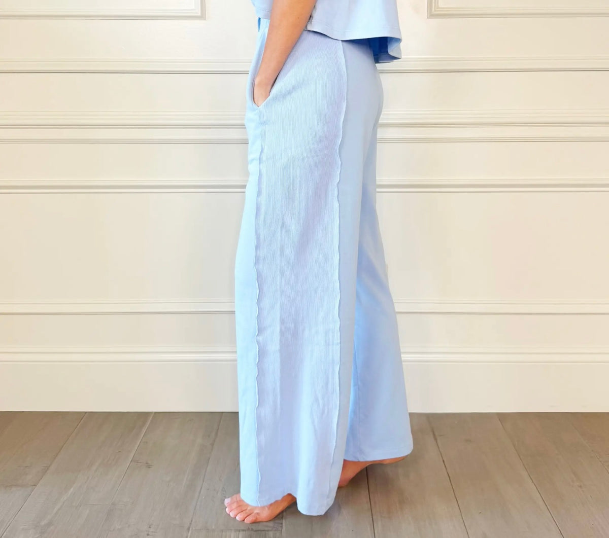 Powder Blue Flowy Pants