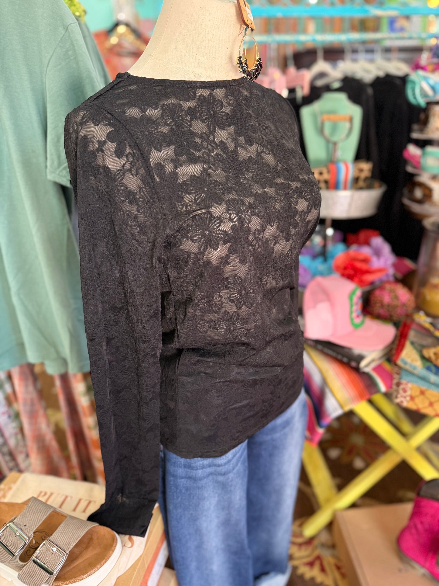 Johnny Loves June Stretch Top in Black