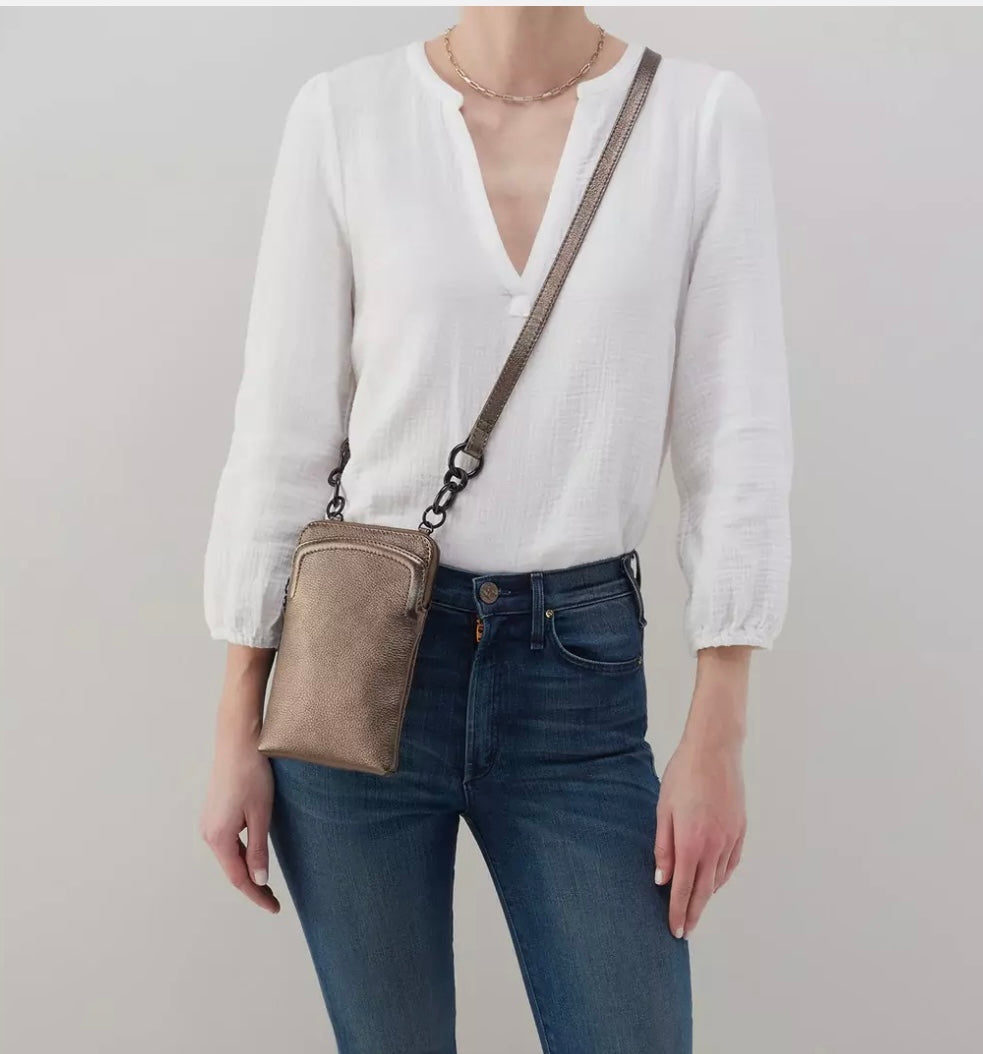 The Nila Phone Crossbody in Pewter