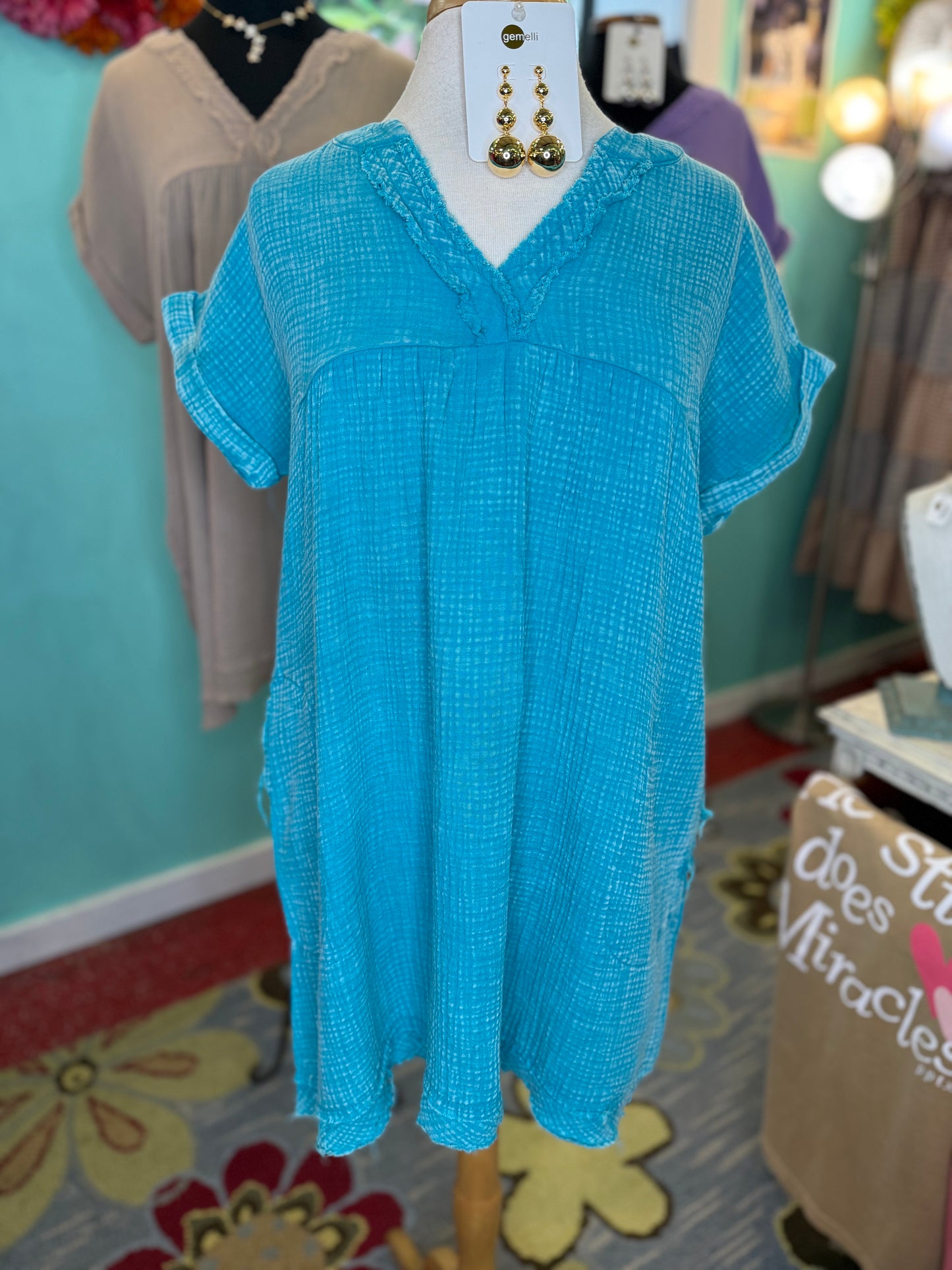 Take It To The Limit Dress in Teal