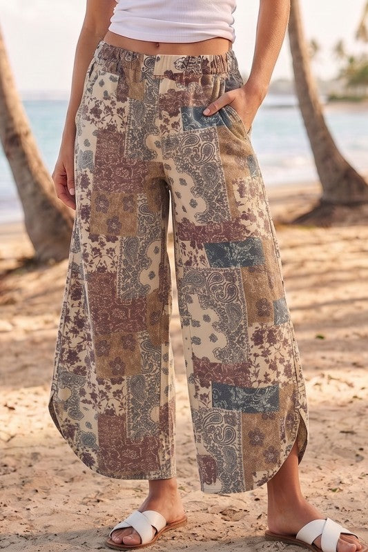 The Wynn Tulip Pants in Patchwork