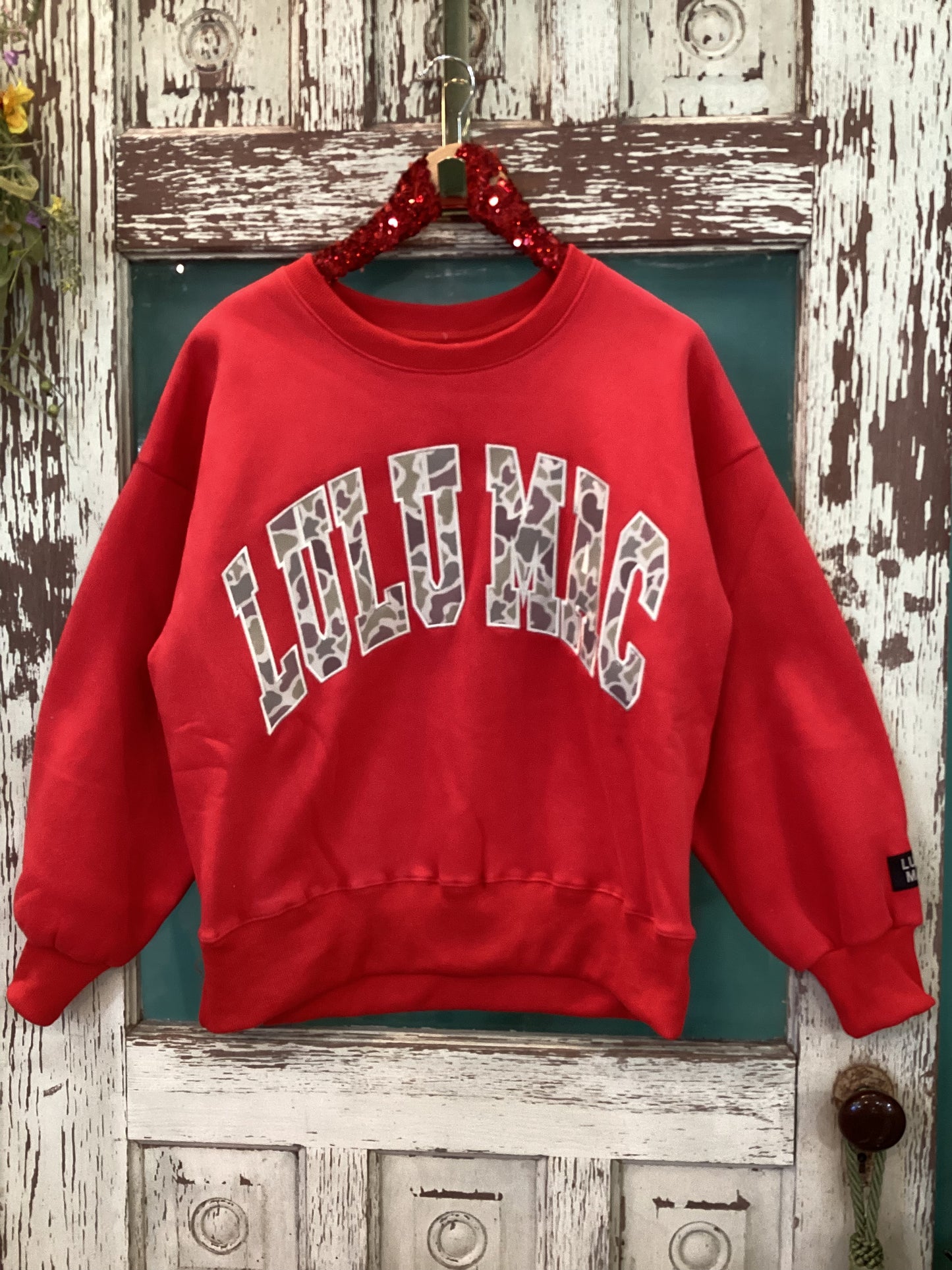 Red CAMO LULU MAC SWEATSHIRT