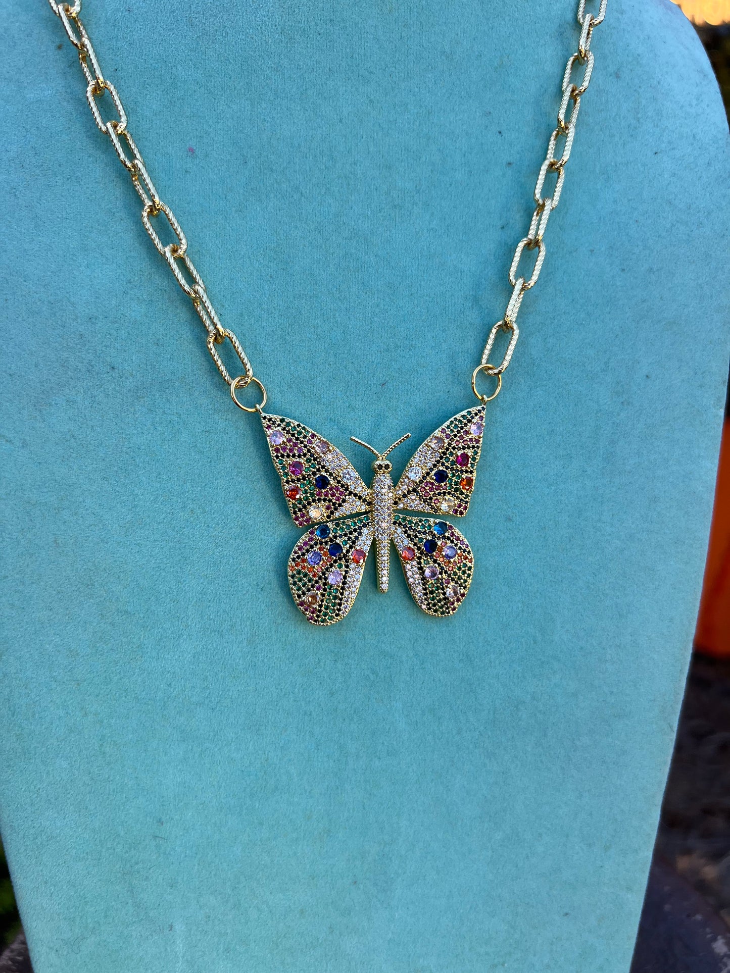 Butterfly Crystal Necklace
