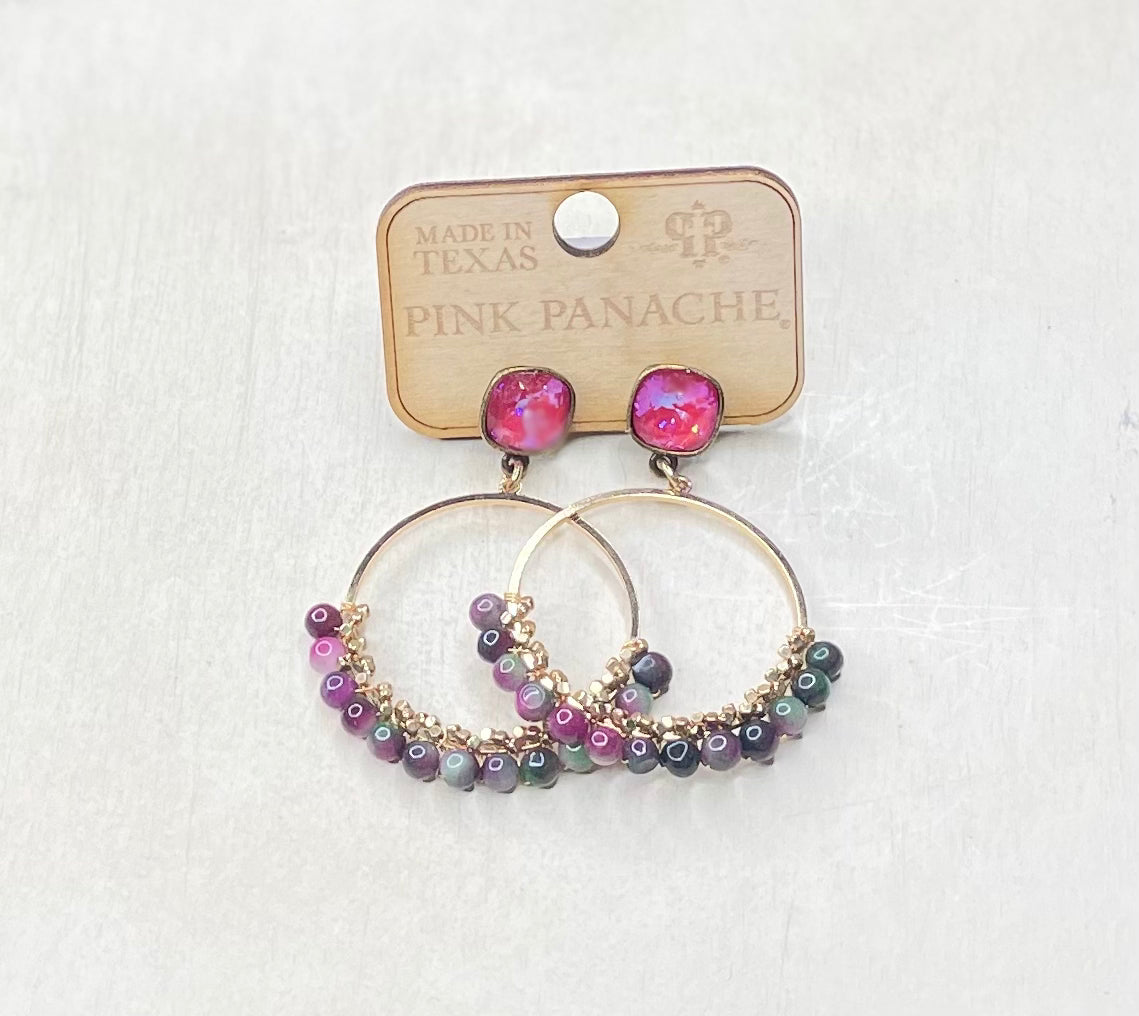 Pink Panache Earrings - 1CNC J198