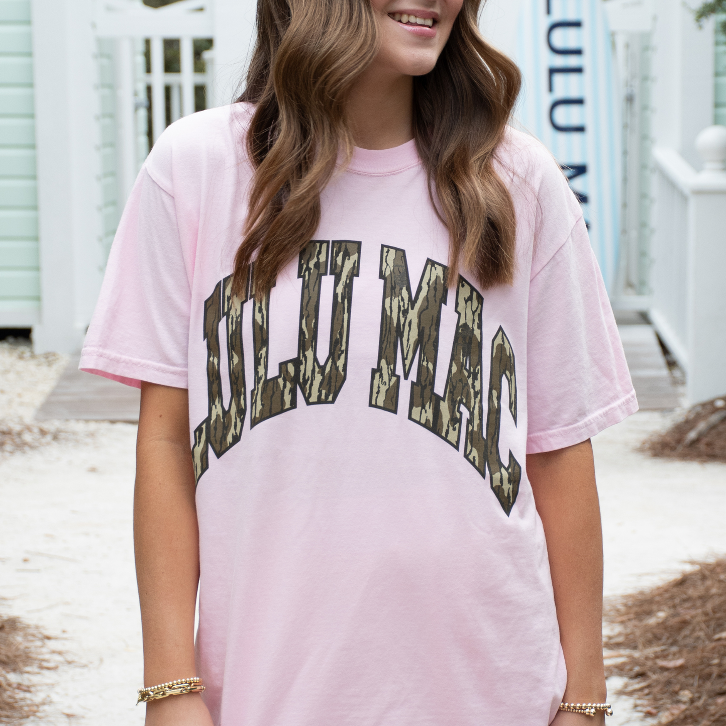 LuLu Mac Light Pink Bottomland T Shirt