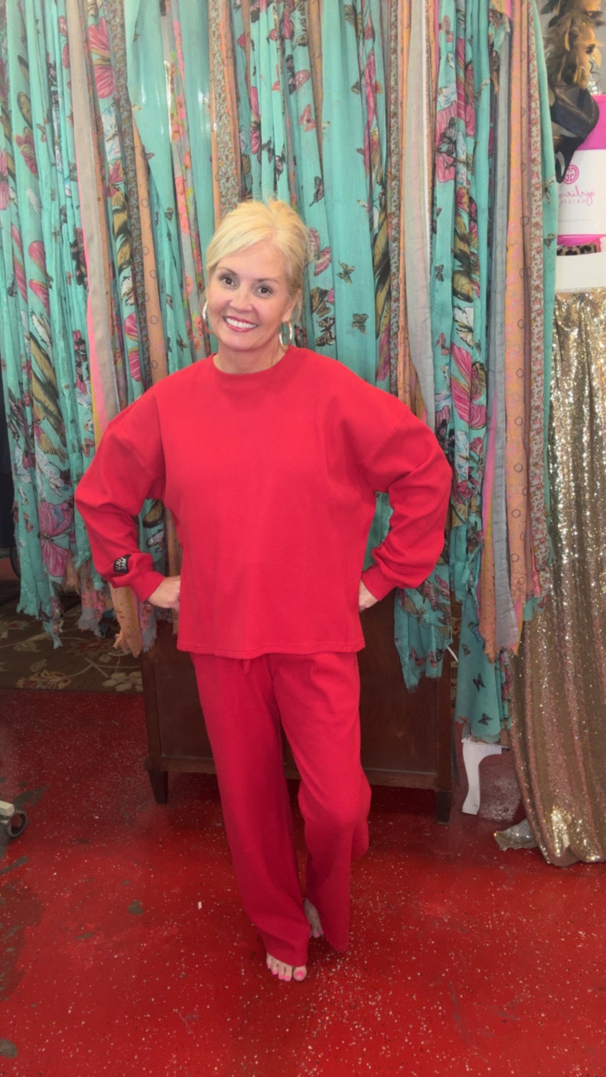 Red Waffle LuLu MAC PANTS