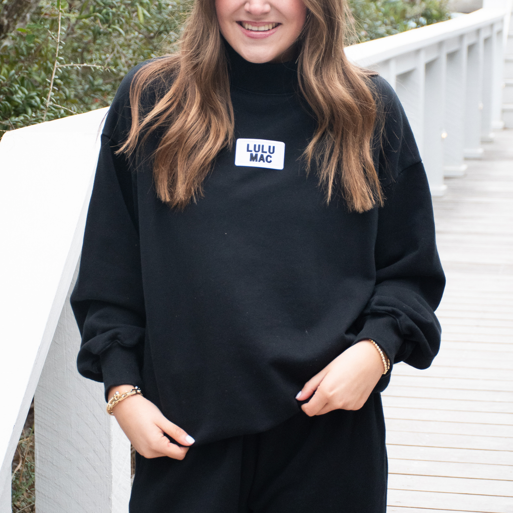 Lulu Mac Black Long Sleeve Terry