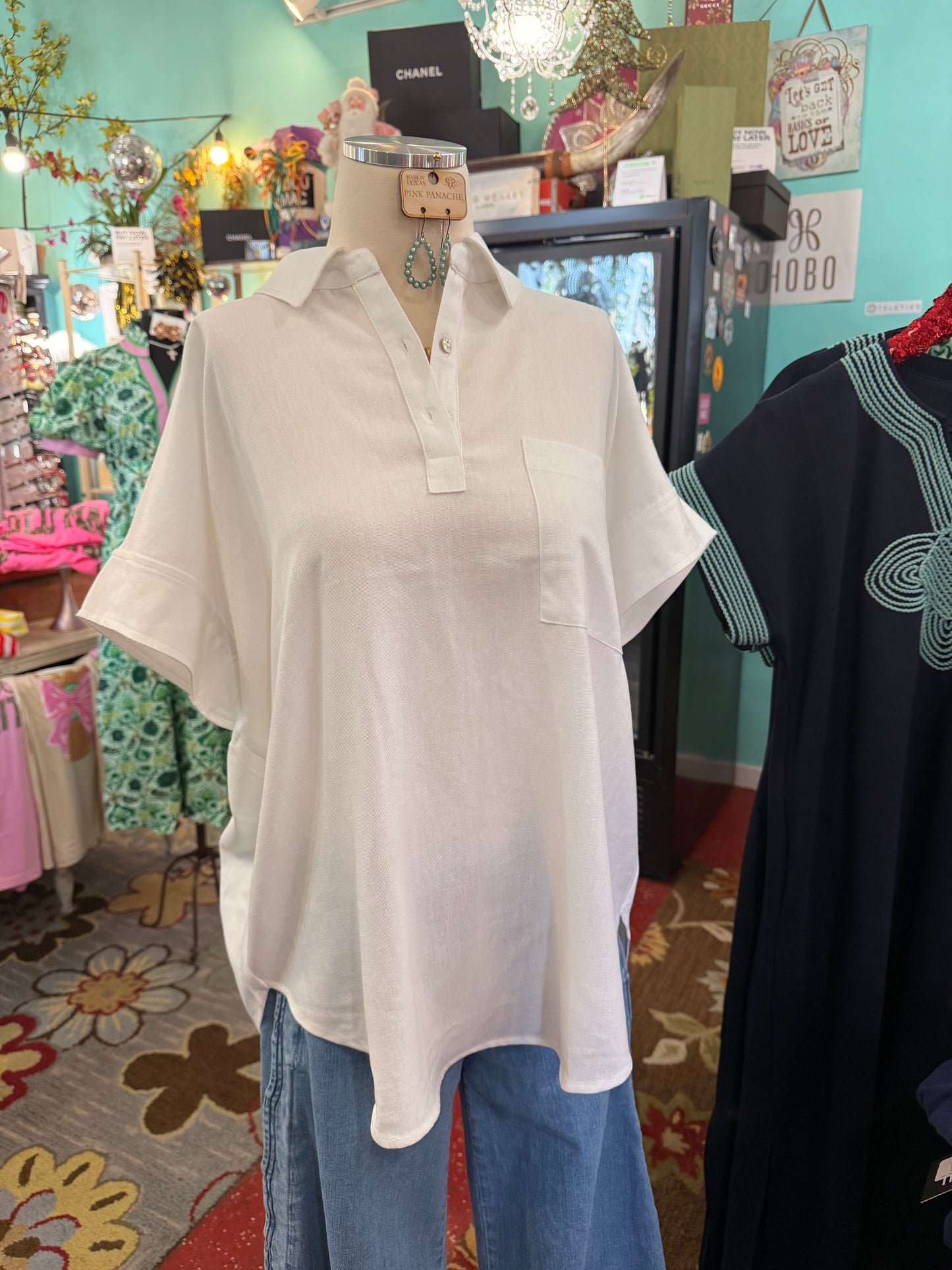 The Annabelle Linen Top