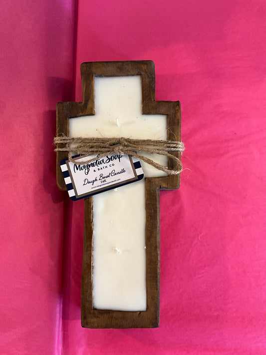 Cross Dough Bowl Candle