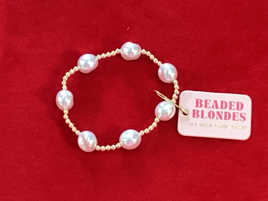 Sadie Pearl Bracelet in Gold