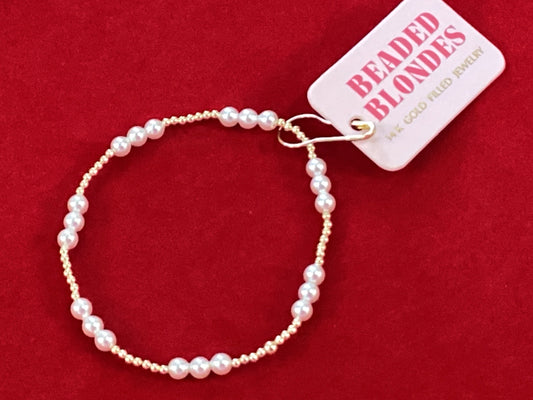 ILY Pearl Gold Bracelet