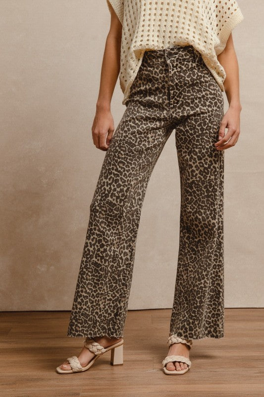 The Sutton Leopard Denim Jeans