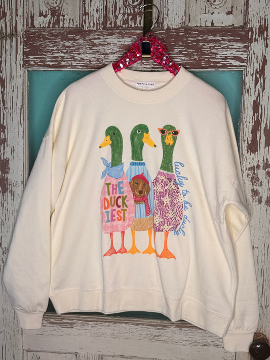 Lucky To Be Ducky Sweatshirt