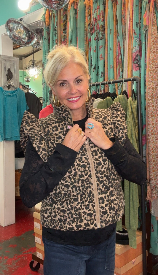 Fergie Leopard Vest