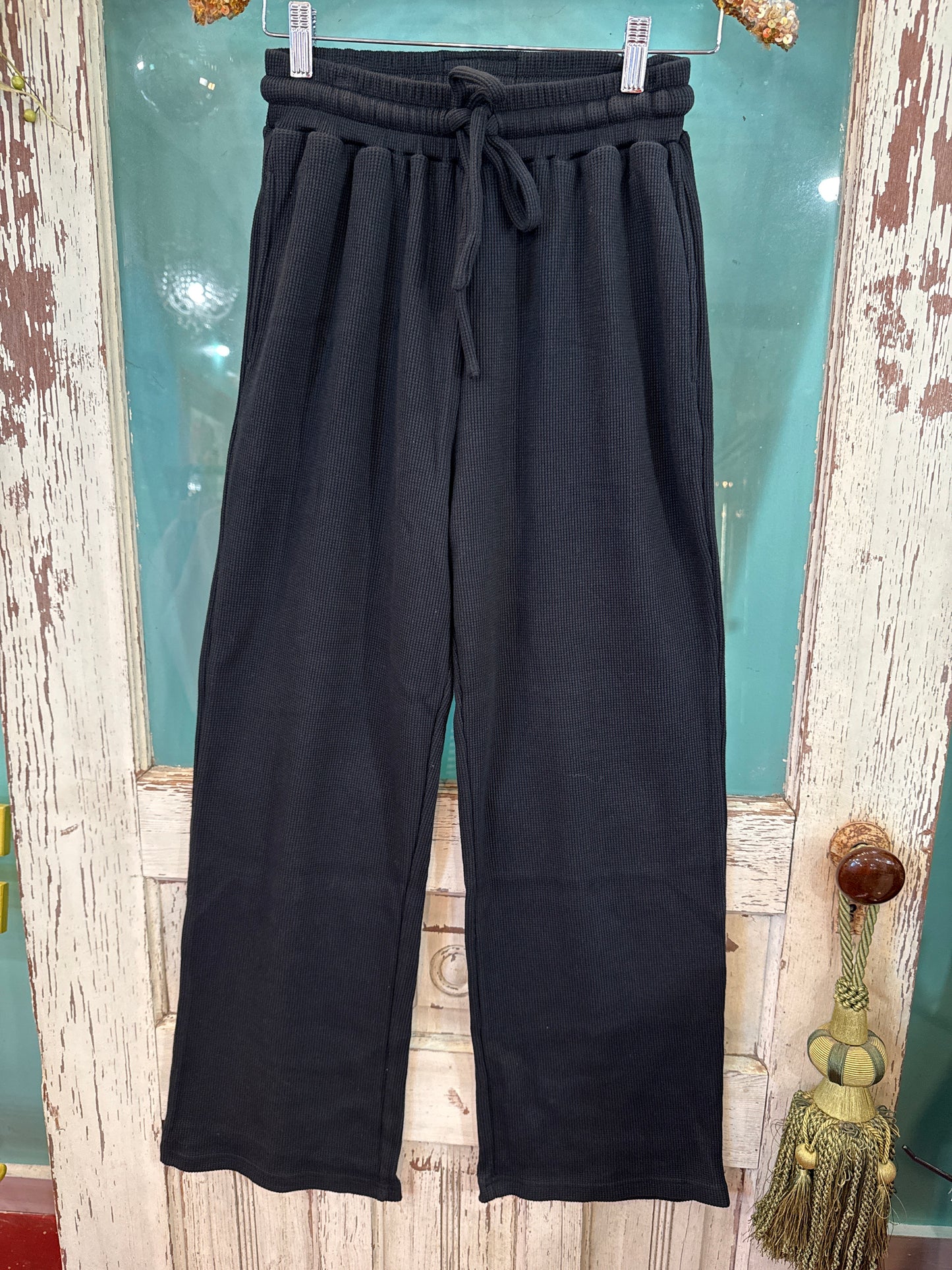 LuLu MAC Black Waffle Pants