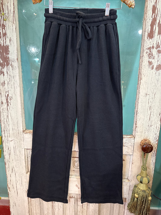 LuLu MAC Black Waffle Pants