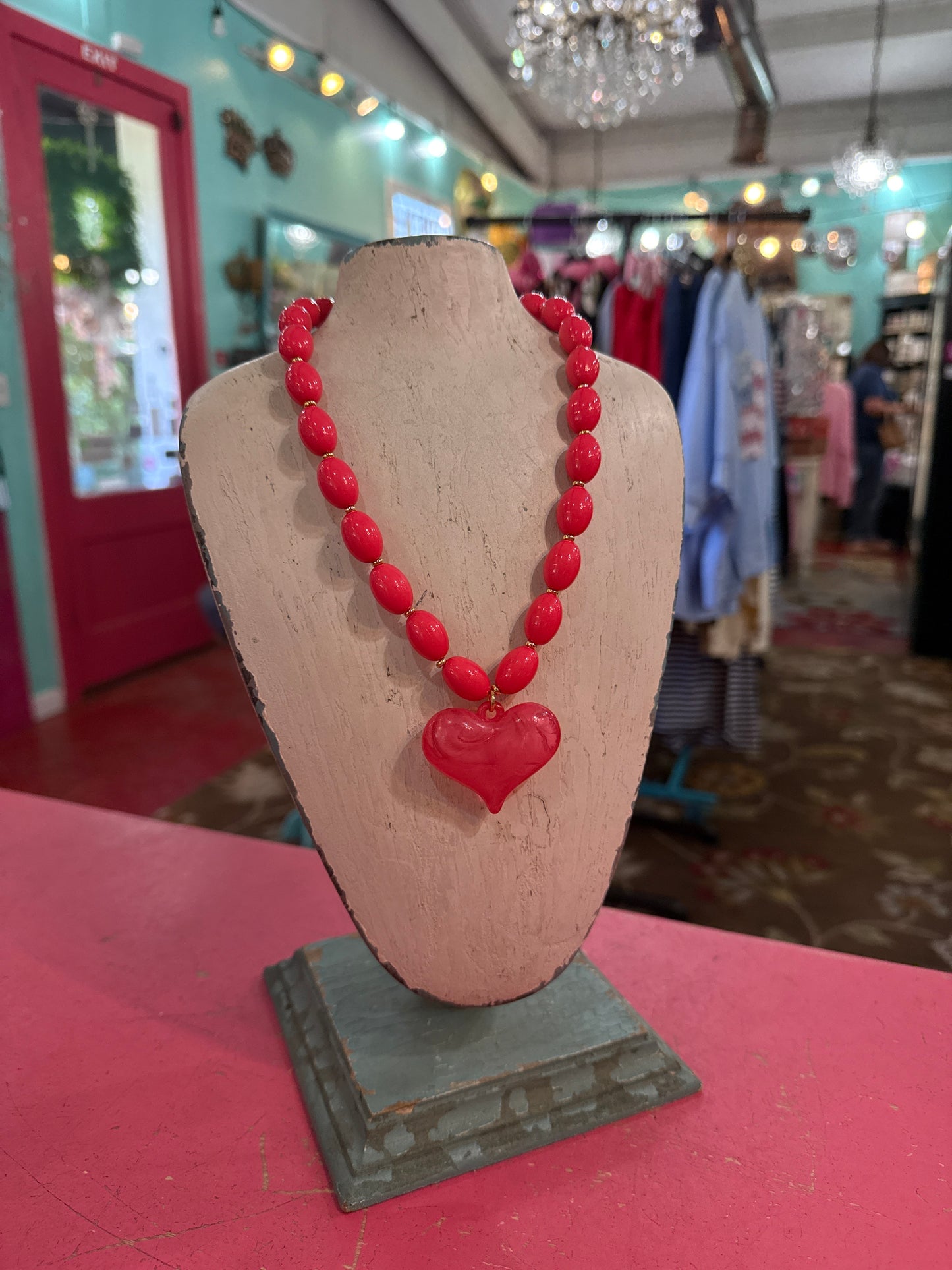 Roxie Necklace in Hot Pink
