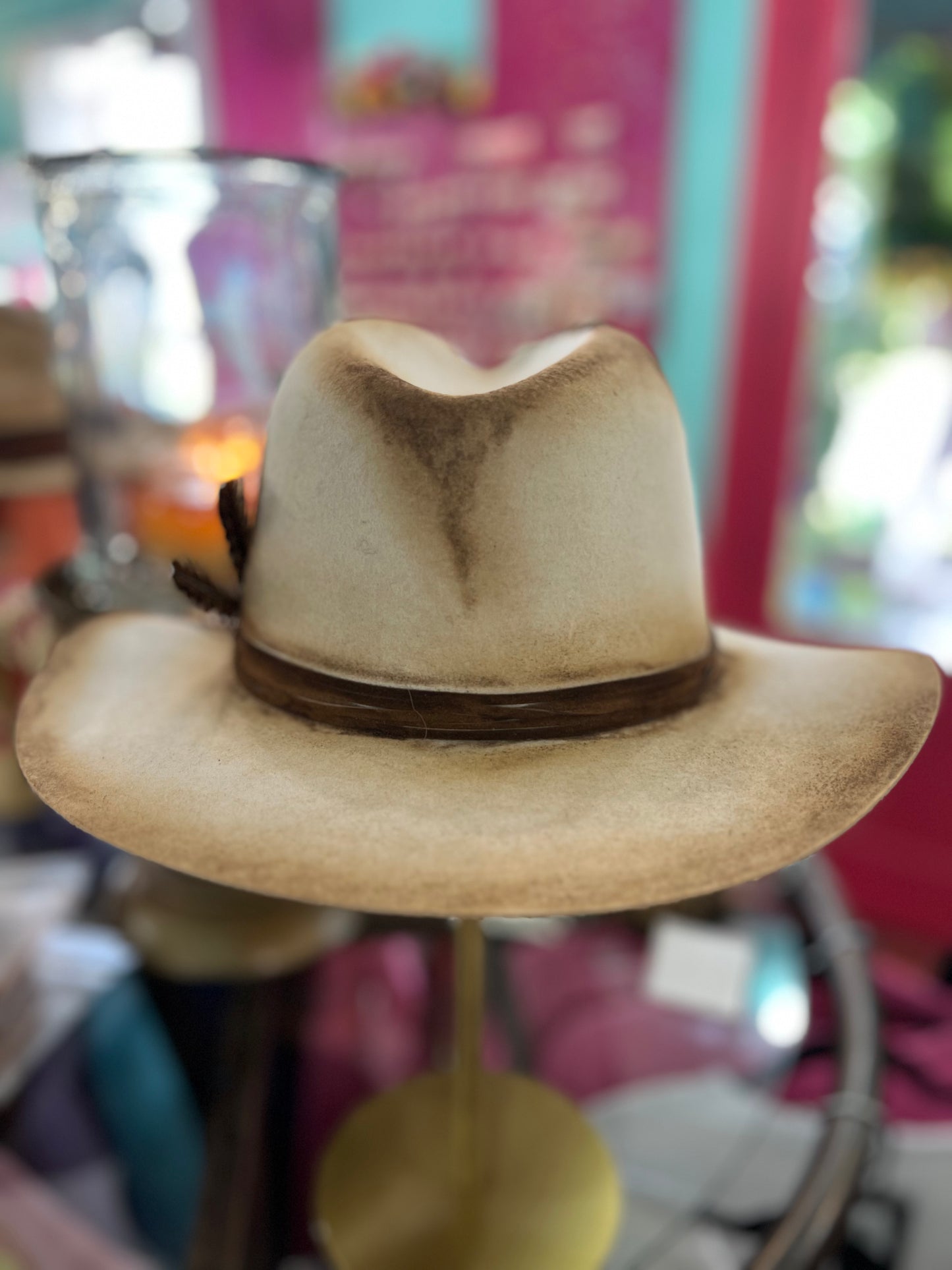 Pops Distressed Fedora