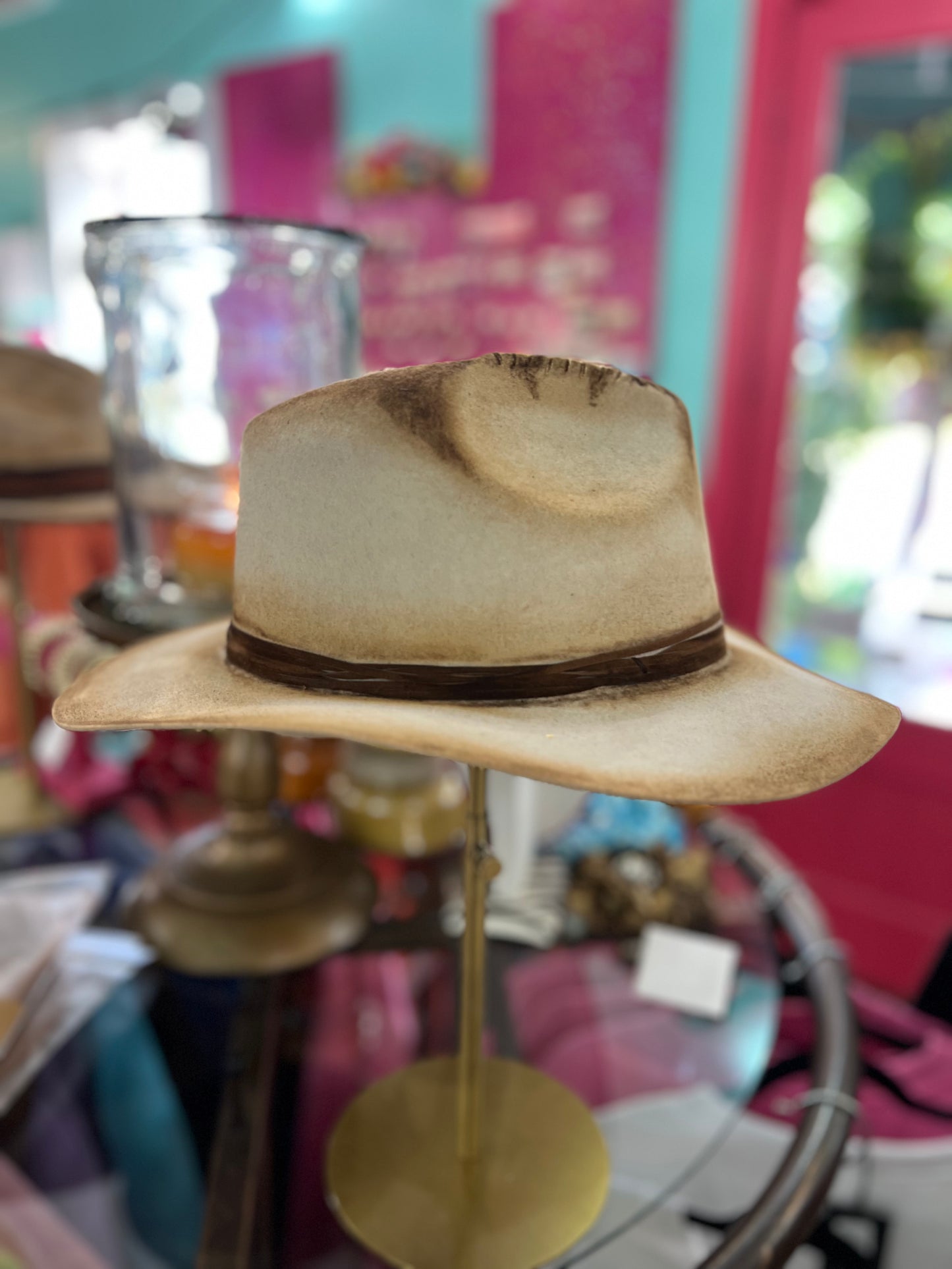 Pops Distressed Fedora