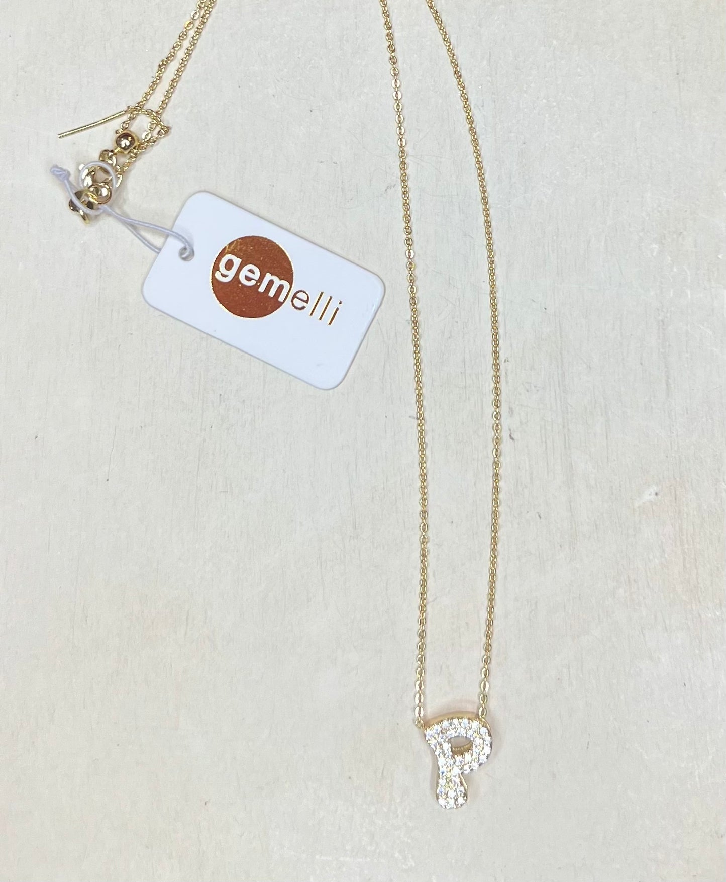 CZ Initial Necklace