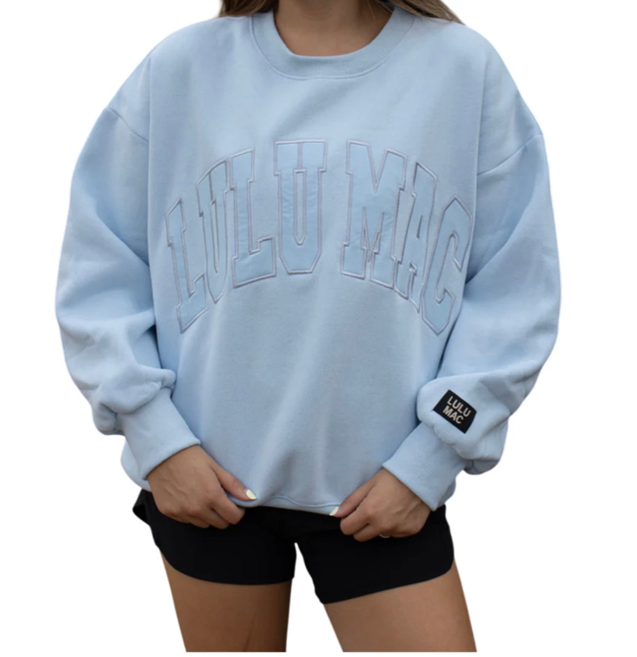 Light Blue on Blue LULU MAC SWEATSHIRT