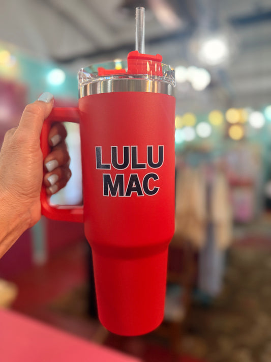 Red and Navy LuLu MAC Tumbler