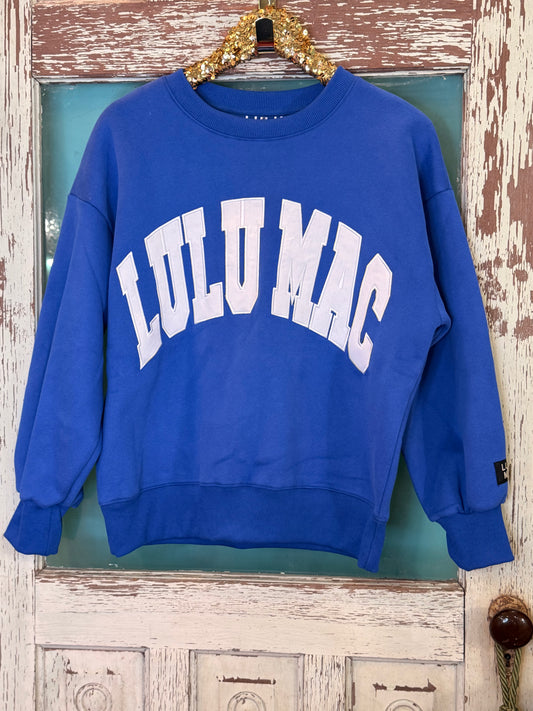 Royal Blue/ White LULU MAC SWEATSHIRT