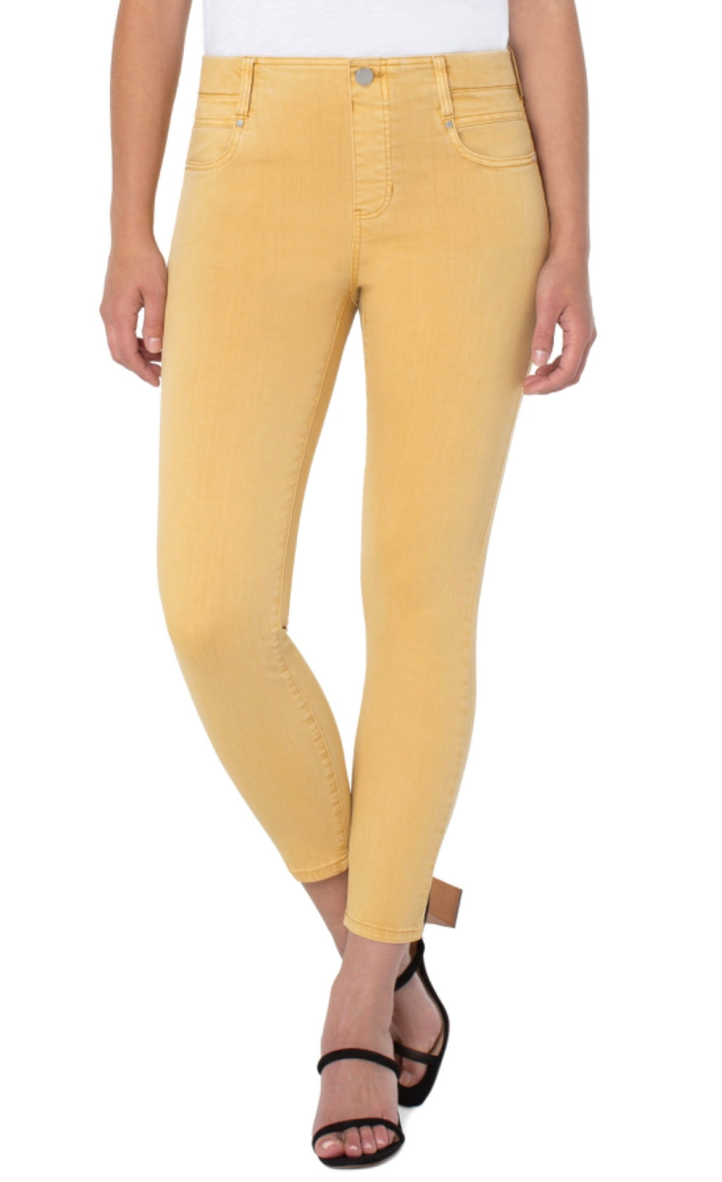 The Gia Glider Crop Skinny in Golden Glow