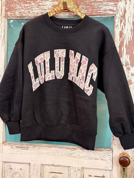 Black CAMO LULU MAC SWEATSHIRT
